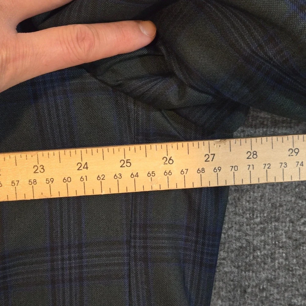 Oak Hill Sport Coat Men's 3XL Green‎ Blue Plaid 2 Button Blazer Jacket